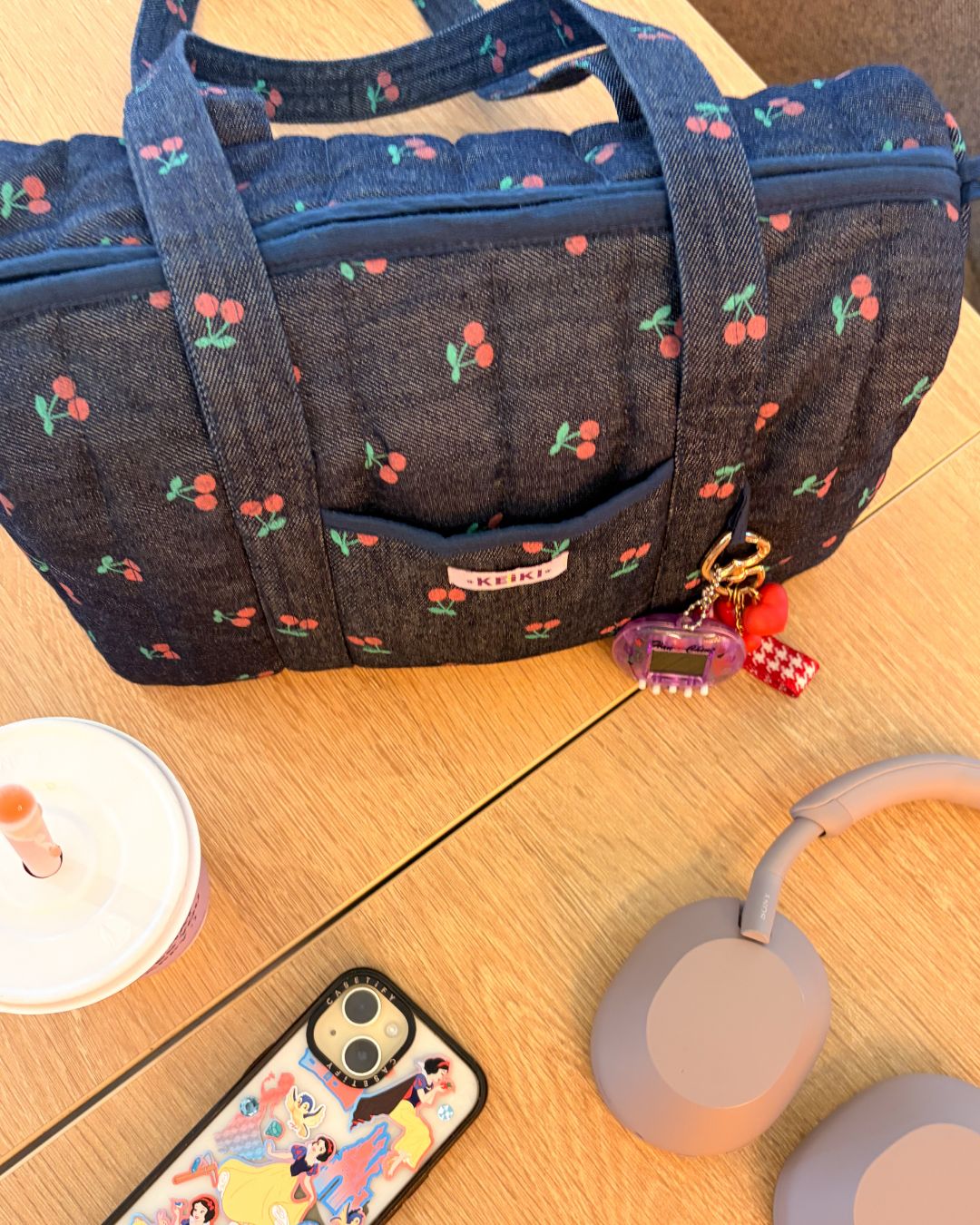 Cherry jean bag