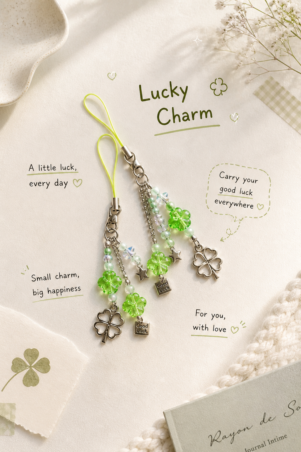 Green good luck charm