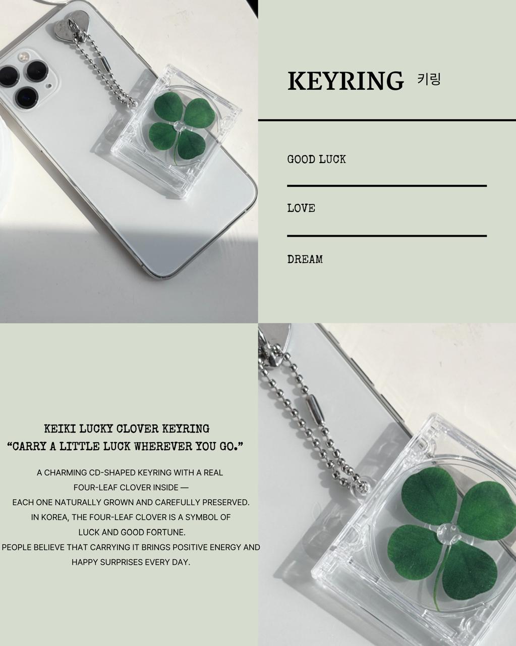 Lucky clover keyring