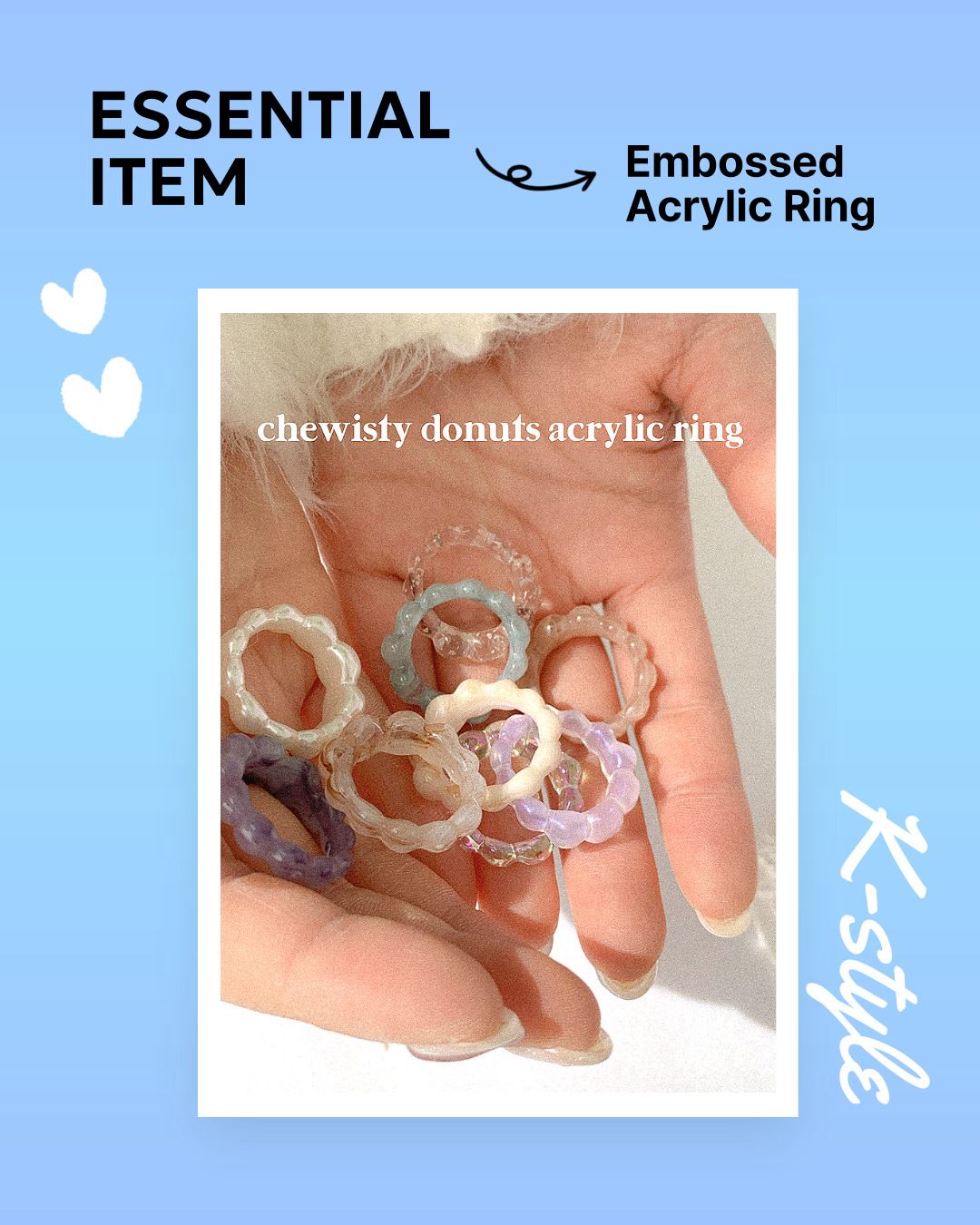 KEiKI Embossed Acrylic Ring