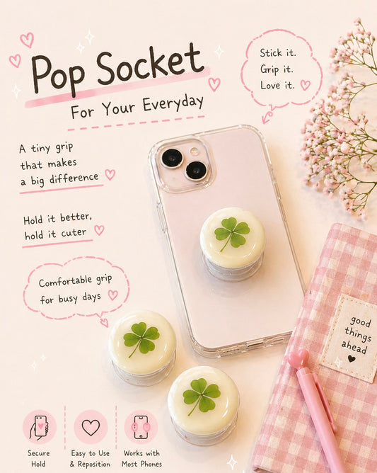 Clover pop socket