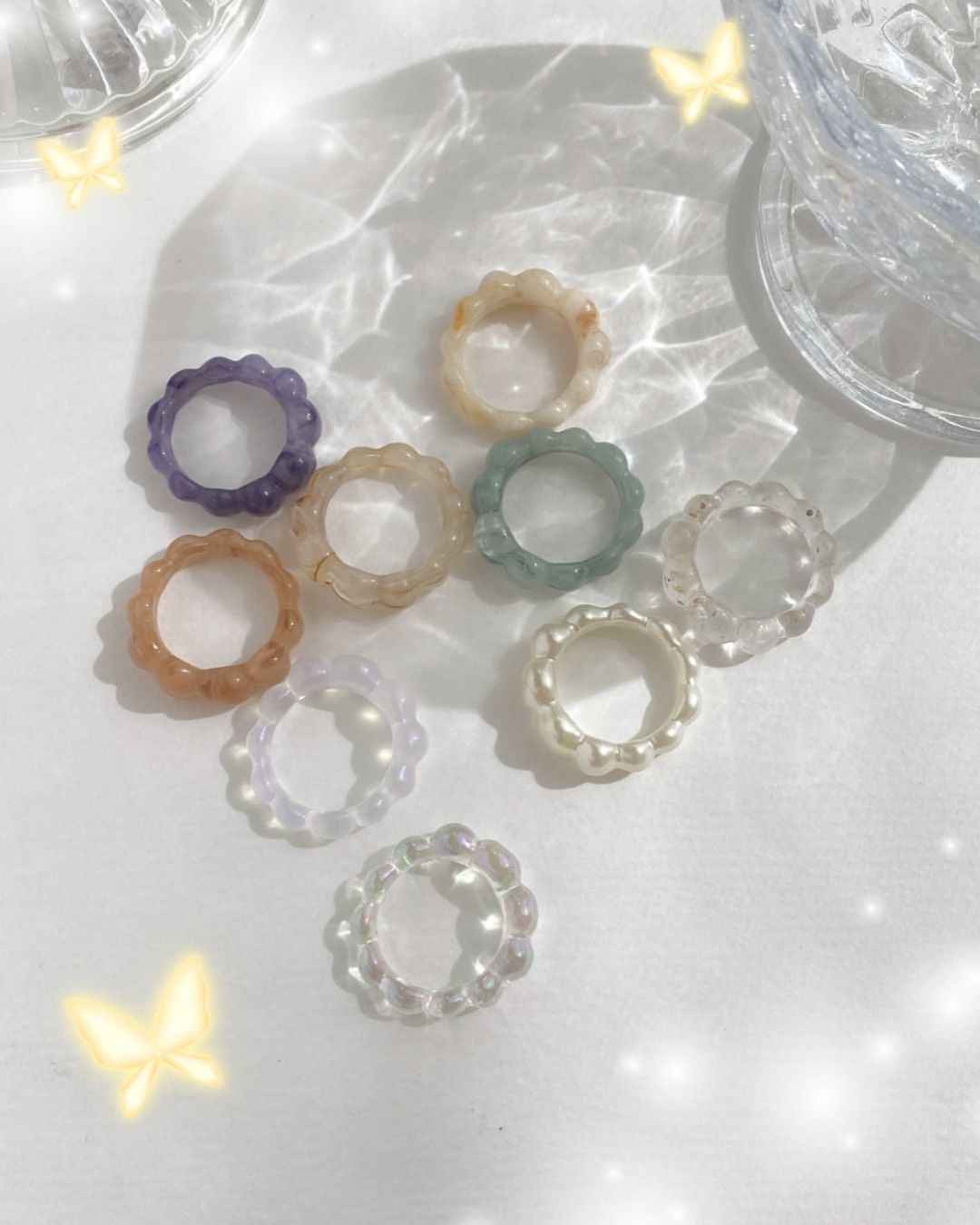 KEiKI Embossed Acrylic Ring