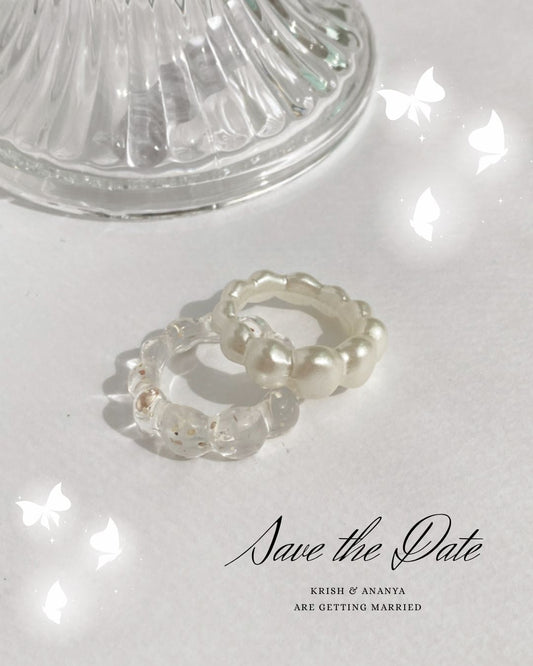 KEiKI Embossed Acrylic Ring