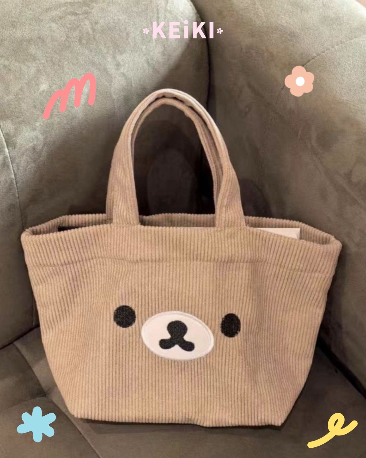 KEiKI Rilakkuma Corduroy Bag