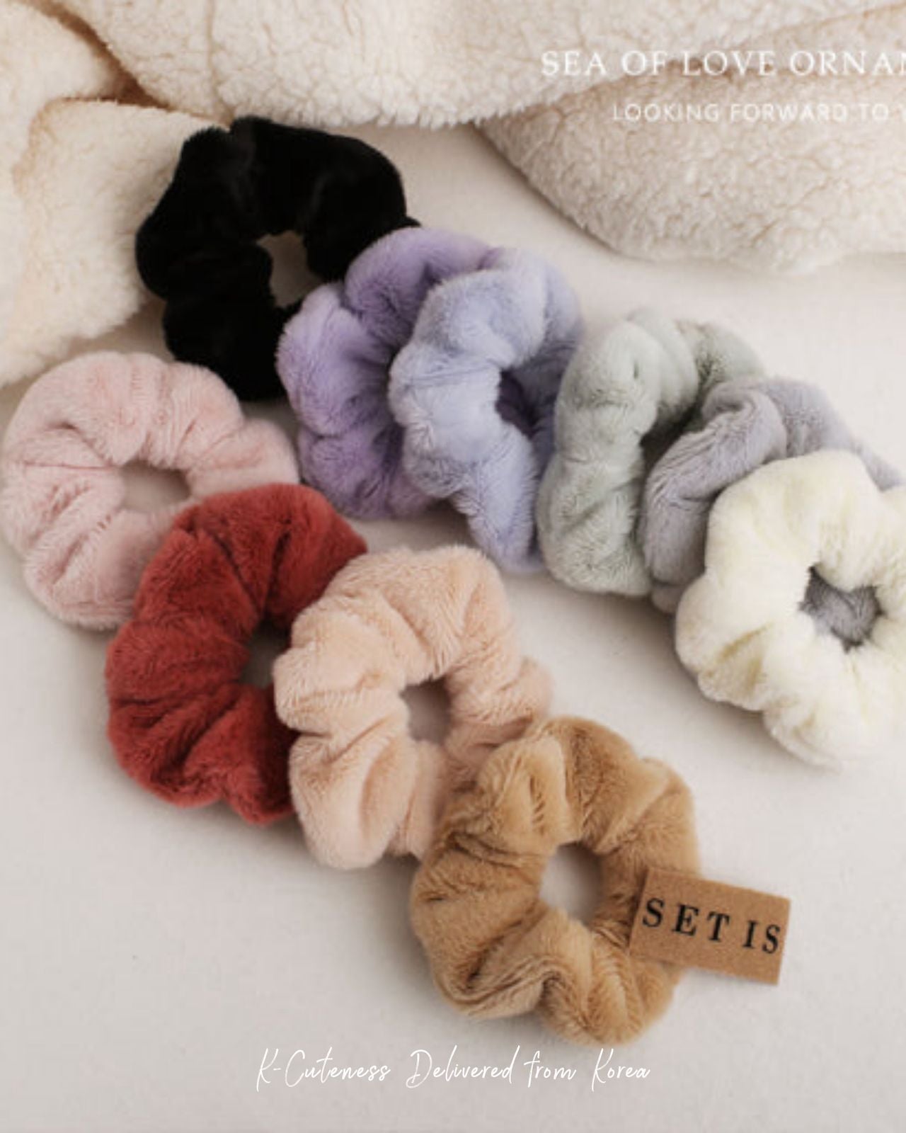 KEiKI Fur Pastel Scrunchie