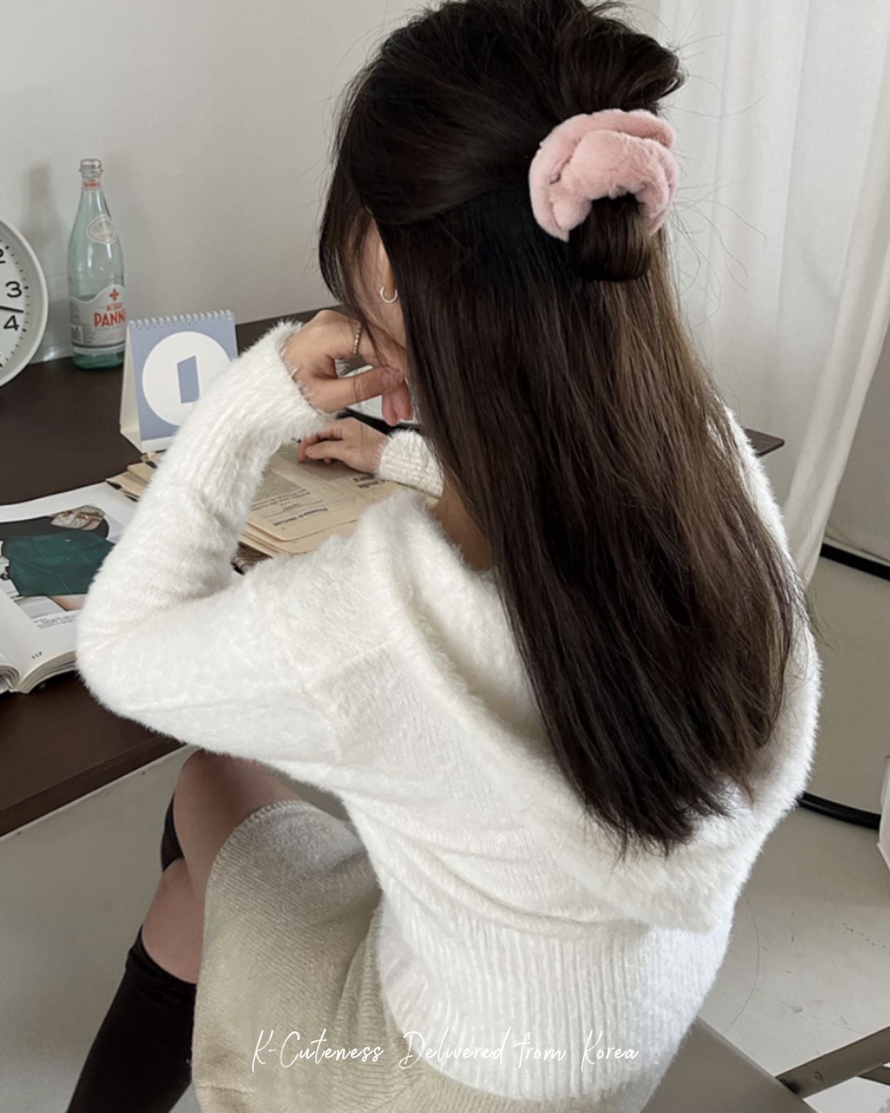 KEiKI Fur Pastel Scrunchie