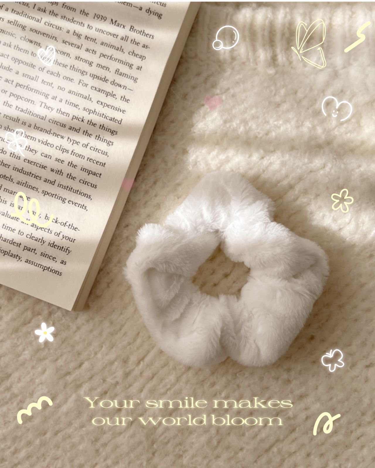 KEiKI Fur Pastel Scrunchie