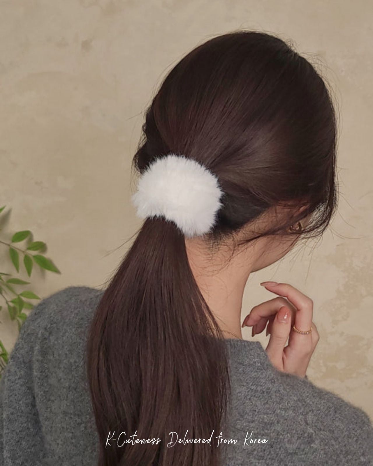 KEiKI Fur Pastel Scrunchie