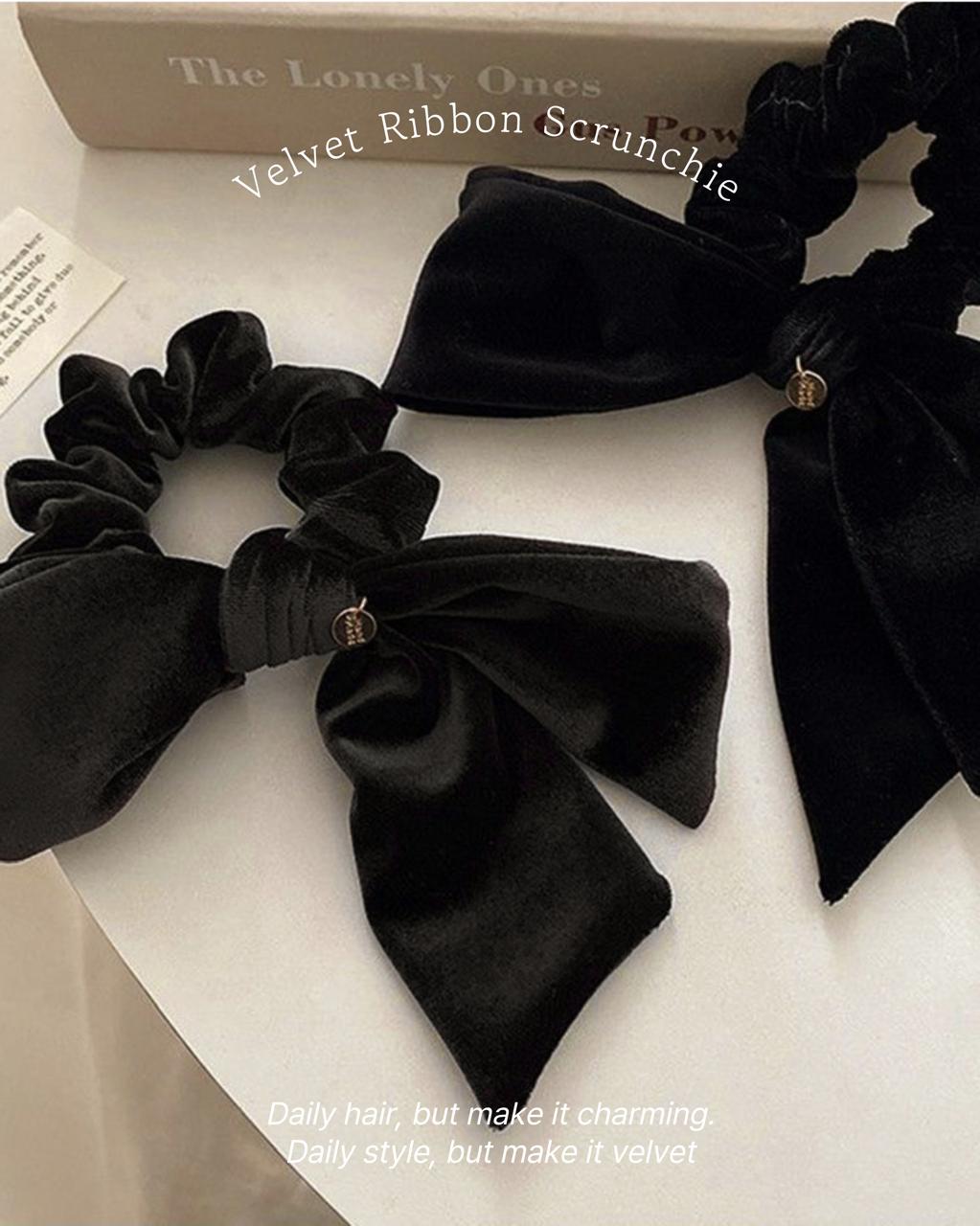 KEiKI Velvet Ribbon Scrunchie