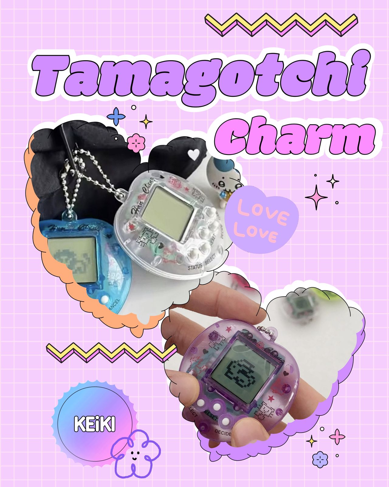 KEiKI Tamagotchi Game Keyring